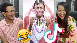 TikTok Try Not To LaughCringe Challenge vs My Sister [upl. by Hbahsur986]