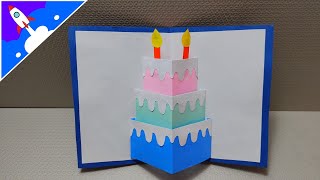 Como fazer um cartão de aniversário 3D  Cartão popup [upl. by Halli]