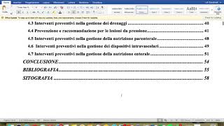 Come creare lindice o sommario per la tesi su word [upl. by Hgielrebma]