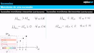 Sucessões Monótonas Crescentes Decrescentes [upl. by Nwavahs]