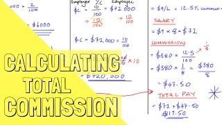 Mathematics How to Calculate Commission examples [upl. by Etiragram861]