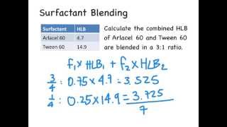 Emulsion Surfactant Calculations [upl. by Binetta]