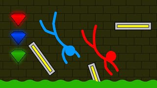 Stickman Animation Watergirl AND Fireboy Escape Challenge Part 2 [upl. by Iain]