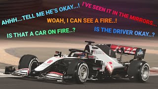 Drivers’ Radio Reaction to Grosjeans Crash  F1 2020 Bahrain Grand Prix [upl. by Manya392]