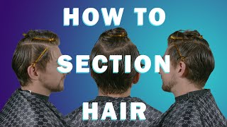 Sectioning Hair Making every cut Easy  Tutorial [upl. by Kryska]