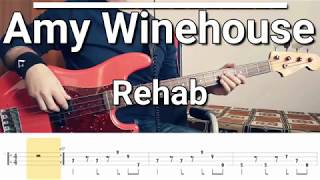 Amy Winehouse  Rehab Bass Cover TABS [upl. by Hairej]