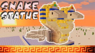 Minecraft Snake Statue Tutorial  Minecraft How to Build [upl. by Hedva579]