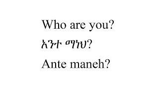 Everyday Amharic Conversations For Beginners Part 1 [upl. by Radie304]