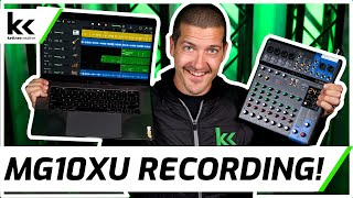 How To MultiTrack Record Using Yamaha MG10XU USB Audio Mixing Console [upl. by Nowaj561]