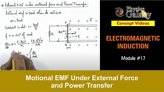 Class 12 Physics  Electromagnetic Induction  17 EMF Under External Force amp Power Transfer [upl. by Seigler]