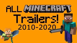 ALL OFFICIAL MINECRAFT TRAILERS 20102020 [upl. by Asamot796]