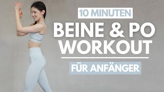 10 MIN BEINE amp PO Workout für Anfänger  Beginner Workout  knieschonend ohne Sprünge  Tina Halder [upl. by Eleazar461]