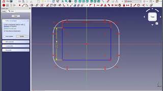 FreeCAD  018 Tip Video  Using Fillets in Sketcher in a safe way [upl. by Attirb311]