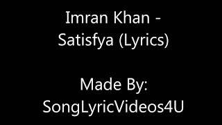 I am rider song by Imran khan satisfya lyrics [upl. by Edyak]