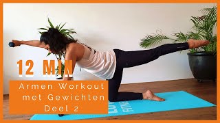 Pilates voor Armen met Gewichten 12 MIN  Strongbody [upl. by Martin]