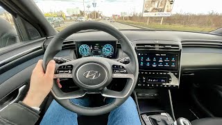 New Hyundai Tucson 2021  POV test drive PURE DRIVING highway test 16 TGDi 150 HP manual [upl. by Marella]