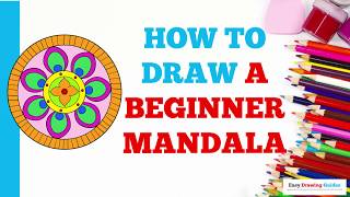 How to Draw a Beginner Mandala in a Few Easy Steps Drawing Tutorial for Beginner Artists [upl. by Packer586]