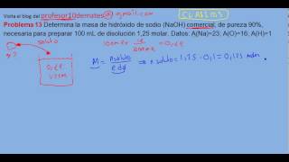 Ejercicios y problemas resueltos de disoluciones 13 [upl. by Wojak213]