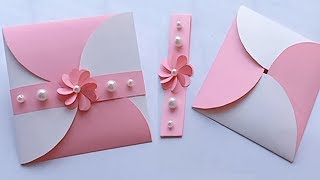 How to make Envelope New Year CardHandmade easy card Tutorial [upl. by Orimlede]