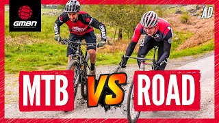 GMBN Vs GCN  From Here To There MTB Vs Road Bike Race [upl. by Atinob]