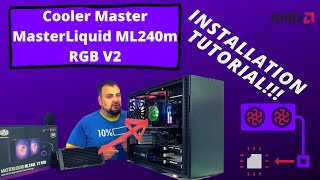 How to Install a Cooler Master Masterliquid ML240L v2 RGB on Ryzen 7 [upl. by Ruprecht96]