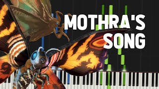 Mothras Song Mothra Theme  Piano Cover  Tutorial [upl. by Eade710]