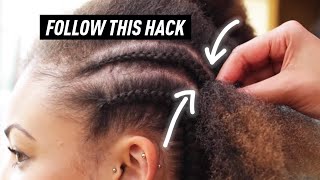 How To Cornrow Braid To Scalp FOR BEGINNERS [upl. by Brindle]