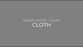 Cloth  Foley Sound Effect [upl. by Monsour]