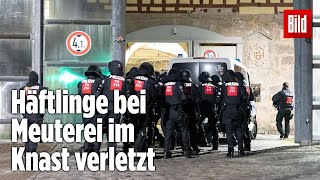 Gefängnismeuterei Polizei stürmt Knast in Thüringen  JVA Untermaßfeld [upl. by Adnyc231]