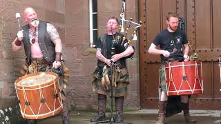 Great Scottish tribal pipes amp drums from Clann an Drumma with quotBlessin of the rainquot at Scone Palace [upl. by Layman]